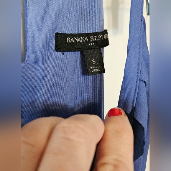 Banana Republic Blue Floral Halter Neck Midi Dress - Small - Picture 4 of 6